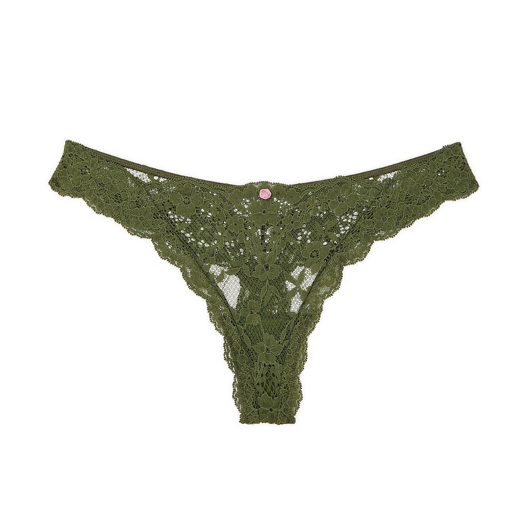 Victoria’s Secret Dream Angels Lang Thong Panty Olive Green